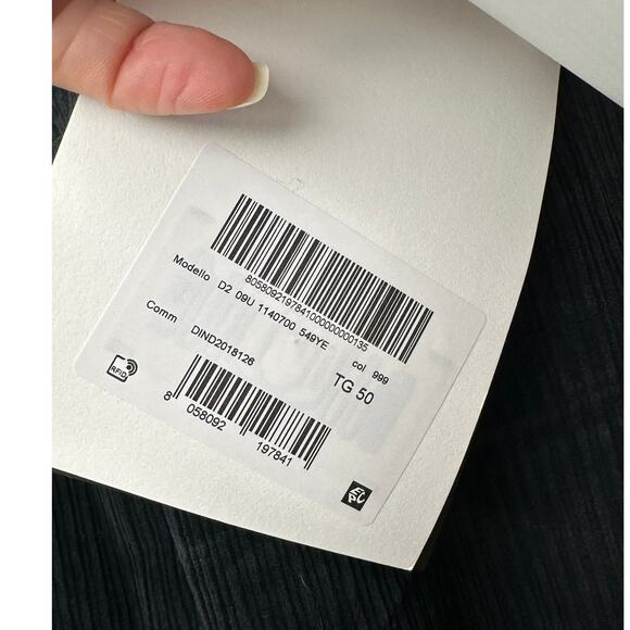 NWT Moncler 7 Fragment Corduroy Pants Black Men’s 50 Side Code Print - Picture 12 of 16